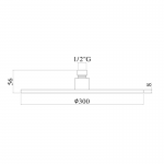 Braižyto aukso potinkinė dušo sistema Paffoni Light su 30cm dydžio galva Braižyto aukso potinkinė dušo sistema Paffoni Light su 30cm dydžio galva