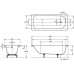 Kaldawei Eurowa vonia 170x70 cm, balta  119821020001