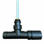 Kampinis vožtuvas rankšluosčių džiovintuvui Carlo Poletti, juodas matinis Kampinis vožtuvas rankšluosčių džiovintuvui Carlo Poletti, juodas matinis