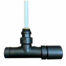 Kampinis vožtuvas rankšluosčių džiovintuvui Carlo Poletti, juodas matinis