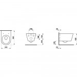 Kartell by Laufen pakabinamas klozetas su sūkuriniu nuplovimu ir lėtai nusileidžiančiu dangčiu