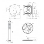 Ideal Standard Ceraline potinkinė dušo sistema chromas