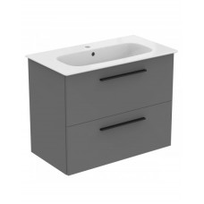 KOMPLEKTAS: Ideal Standard I.Life A vonios spintelė su praustuvu 80cm, Quartz grey matt spalva