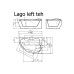 Vispool akmens masės vonia Lago 1530x1060 mm Vispool akmens masės vonia Lago 1530x1060 mm