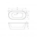 Akrilinė vonia Zara 170x80 Laguna