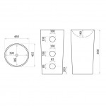 Laisvai pastatomas praustuvas LaVita ELENA P9105