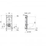 Laufen INEOLINK potinkinis rėmas su bakeliu pakabinamam unitazui arba unitazui su bidė funkcija