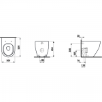 Laufen Pro Rimless pristatomas klozetas su lėtai nusileidžiančiu dangčiu, baltas H8229560000001