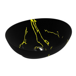 Praustuvas ant stalviršio Lavita Zefir 415x345 mm, juodas blizgus Praustuvas ant stalviršio Lavita Zefir 415x345 mm, juodas blizgus