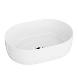 Praustuvas ant stalviršio Lavita Koke 460x315 mm, baltas blizgus