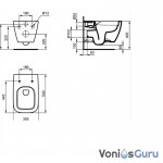 Alcadrain potinkinis rėmas su nuleidimo  mygtuku (spalvų pasirinkimas) iri.Life O, sūkurinis klozetu su lėtaeigiu dangčiu