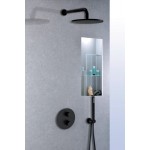 Potinkinė juoda matinė termostatinė dušo sistema Paffoni Light