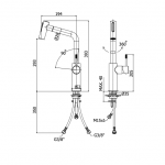 Maišytuvas virtuvės plautuvei su ištraukiama žarna Paffoni Jolly (spalvų pasirinkimas)