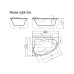 Vispool akmens masės vonia Marea 1736x1180 mm