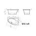 Vispool akmens masės vonia Mia 1400x900 Vispool akmens masės vonia Mia 1400x900