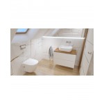 Komplektas 4 in1 Alcadrain rėmas + mygtukas  juodas, Salto Rimless klozetas su lėtaegiu dangčiu