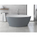 Laisvai pastatoma lieto akmens vonia Marble+ Siena WW BSP pilka išorė, baltas vidus