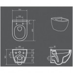 Potinkinio rėmo Grohe, mygtuko Skate Air ir klozeto Opoczno Urban Harmony Rimless su plonu lėtaeigiu dangčiu komplektas