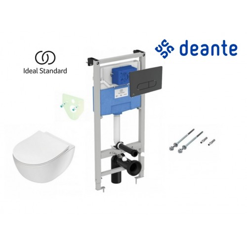 Potinkinio rėmo Ideal Standard ir klozeto Peonia su lėtaeigiu dangčiu komplektas Potinkinio rėmo Ideal Standard ir klozeto Peonia su lėtaeigiu dangčiu komplektas