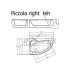 Vispool akmens masės vonia Piccola 1575x950 mm Vispool akmens masės vonia Piccola 1575x950 mm