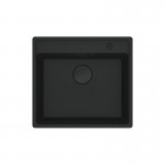 Granitinė plautuvė Franke Maris, MRG 610-52 A, Juoda matinė, juodas ekscentrinis ventilis