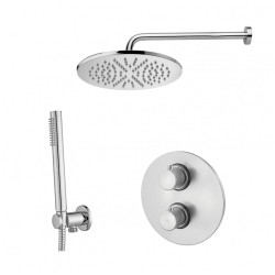 Potinkinė termostatinė Paffoni light dušo sistema Mercury Grey 