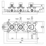 Potinkinė termostatinė dušo sistema su 30 cm skersmens dušo galva Paffoni Modular (Brushed Nickel)