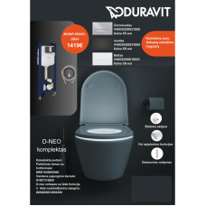 Potinkinio Duravit rėmo su Sensowash D-Neo unitazu komplektas
