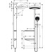 Potinkinis termostatinis dušas 4 in 1 komplektas HANSGROHE Rainfinity Showerpipe 360 1jet, Matt White
