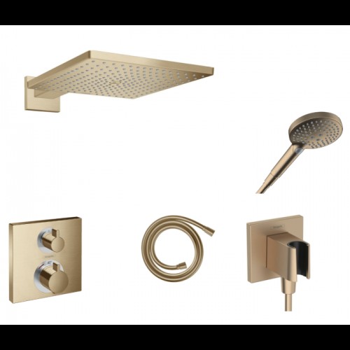 Potinkinis termostatinis dušo 5 in 1 komplektas HANSGROHE Raindance E 300, šveista bronza
