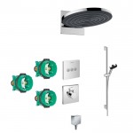 Potinkinis termostatinis dušas 6 in 1 komplekte HANSGROHE Pulsify S 260 2jet