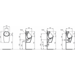 Ideal Standard Sphero MIDI pisuaras, rimless, pajungimas iš galo, baltas