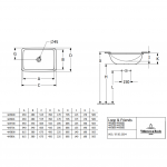 Praustuvas montuojamas po stalviršiu Villeroy & Boch Loop & Friends, 4A560001, 450 x 280 x 170 mm, White Alpin