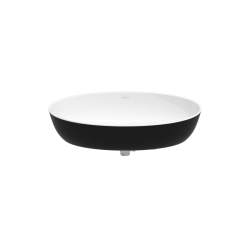 Pastatomas praustuvas Villeroy & Boch Artis 61x41 cm, ovalus, TitanCeram (Coal Black / Juoda) Pastatomas praustuvas Villeroy & Boch Artis 61x41 cm, ovalus, TitanCeram (Coal Black / Juoda)