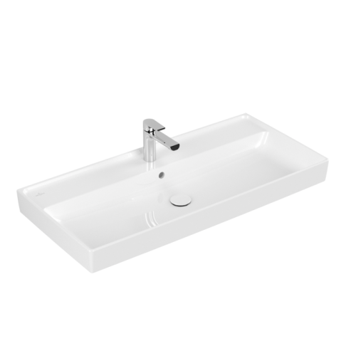 Praustuvas Villeroy & Boch Collaro 100x47 cm, su skyle ir perpylimu, C+ danga (White Alpin) Praustuvas Villeroy & Boch Collaro 100x47 cm, su skyle ir perpylimu, C+ danga (White Alpin)