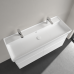 Praustuvas Villeroy & Boch Collaro 120x47 cm, su 2 skylėmis maišytuvams, su CeramicPlus danga