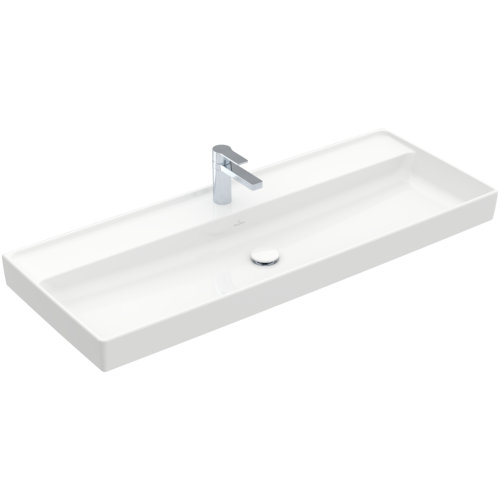 Praustuvas Villeroy & Boch Collaro 120x47 cm, su 1 centre esančia skyle maišytuvui, CeramicPlus danga
