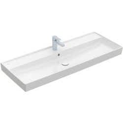 Baldinis / pakabinamas praustuvas Villeroy & Boch Collaro 1200x470 mm, su 1 skyle maišytuvui (White Alpin) Baldinis / pakabinamas praustuvas Villeroy & Boch Collaro 1200x470 mm, su 1 skyle maišytuvui (White Alpin)