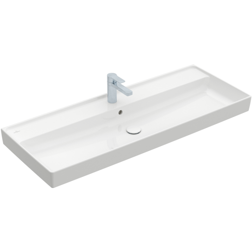 Baldinis / pakabinamas praustuvas Villeroy & Boch Collaro 1200x470 mm, su 1 skyle maišytuvui (White Alpin) Baldinis / pakabinamas praustuvas Villeroy & Boch Collaro 1200x470 mm, su 1 skyle maišytuvui (White Alpin)