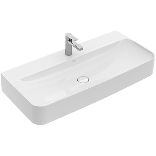 Praustuvas Villeroy & Boch Finion 100x47 cm, su 1 skyle centre, CeramicPlus danga