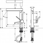 Praustuvo maišytuvas Hansgrohe Finoris 230