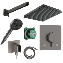 Potinkinė dušo sistema Hansgrohe Pulsify E Brūžintas Juodas Chromas Potinkinė dušo sistema Hansgrohe Pulsify E Brūžintas Juodas Chromas