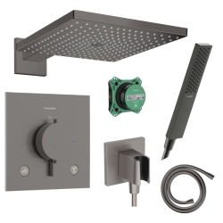 Potinkinė dušo sistema Hansgrohe Raindance E Brūžintas Juodas Chromas Potinkinė dušo sistema Hansgrohe Raindance E Brūžintas Juodas Chromas