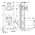 Potinkinis WC rėmas Hansgrohe iFrame universal, 1120 mm