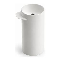 Laisvai pastatomas akmens masės praustuvas su lentynėle Sanycces Circo Joy Ø40x90 cm Laisvai pastatomas akmens masės praustuvas su lentynėle Sanycces Circo Joy Ø40x90 cm