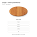 Padėklas vonios kraštui Sanycces Gregal Ø30 cm, iroko mediena