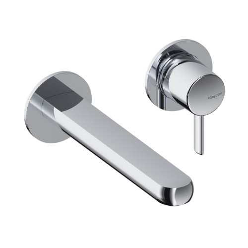 Sieninis praustuvo maišytuvas Sanycces Dedal pin, apvalios rozetės, snapelis 19 cm (spalvų pasirinkimas) Sieninis praustuvo maišytuvas Sanycces Dedal pin, apvalios rozetės, snapelis 19 cm (spalvų pasirinkimas)