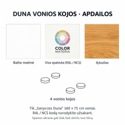 Vonios kojos Sanycces Duna 160x75 voniai