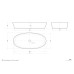 Akmens masės praustuvas Vispool D2, 785x395x140mm, baltas