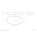 Akmens masės praustuvas Vispool D3 760x370x100mm,baltas